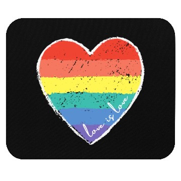 Discover Love Is Love Rainbow Heart Mouse Pads