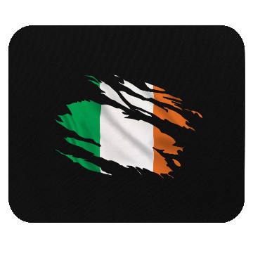 Discover Ireland Ripped Flag Mouse Pads