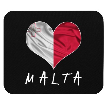 Discover Malta Love Flag Mouse Pads