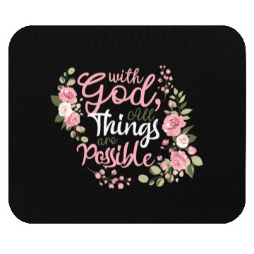 Discover With God All Things Are Possible Jesus Christian Mouse Pads