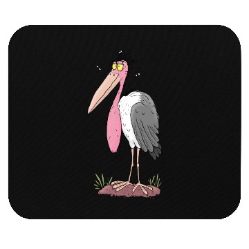 Discover Funny marabou stork cartoon Mouse Pads
