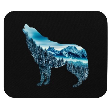 Discover The wolf and the mountain Mouse Pads