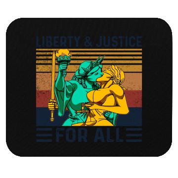 Discover Liberty Justice For All Lesbian Lgbt Pride Mouse Pads