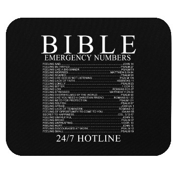 Discover Bible Emergency Numbers Mouse Pads