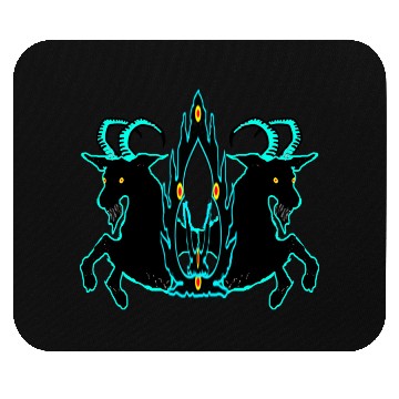Discover black goat Mouse Pads