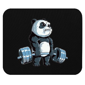 Discover Panda Working Out Mouse Pads