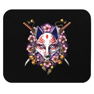 Discover Kitsune Japanese Fox Mask Mouse Pads