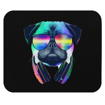 Discover Pug DJ - Pug Headphones Mouse Pads