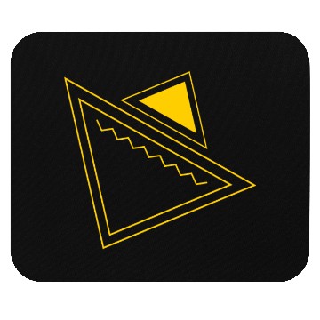 Discover Abstract Triangles Yellow Mouse Pads
