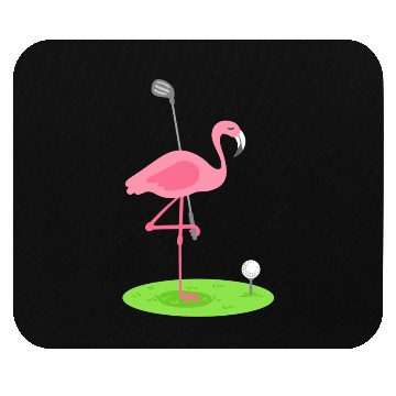 Discover Golf Flamingo Golfing Golfer Mouse Pads