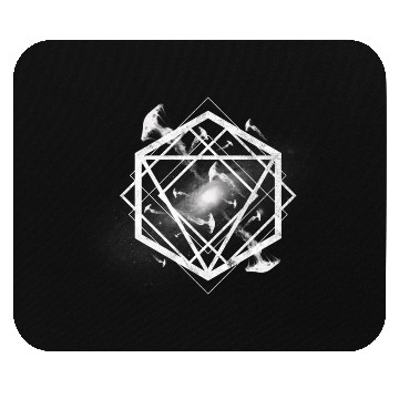 Discover Geometric Outer Space Jelly Fish - (white) Mouse Pads