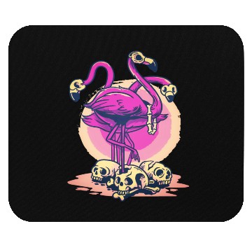 Discover Flamingo Skull Halloween bones demon Mouse Pads