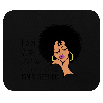 Discover Black Queen Lady Curly Natural African American Mouse Pads