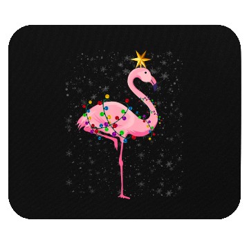 Discover Flamingo Christmas Tree Lights Xmas Gift Mouse Pads