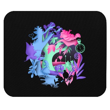 Discover Disney Alice im Wunderland Neonwald Silhouette Mouse Pads