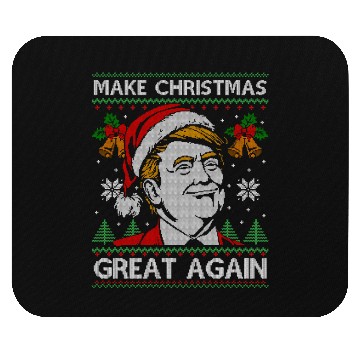 Discover Make Christmas Great Again Funny Trump Ugly Xmas Mouse Pads