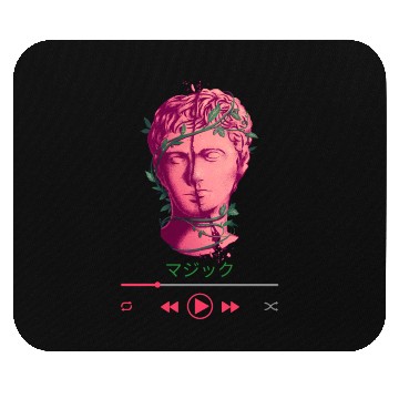 Discover Greek Bust with Ivy Japanese Aesthetic Mouse Pads
