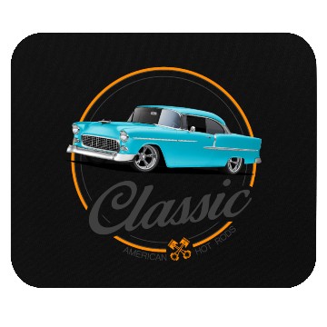 Discover Classic Blue 1955 Street Rod Mouse Pads