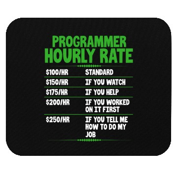 Discover Programmer Hourly Rate Mouse Pads