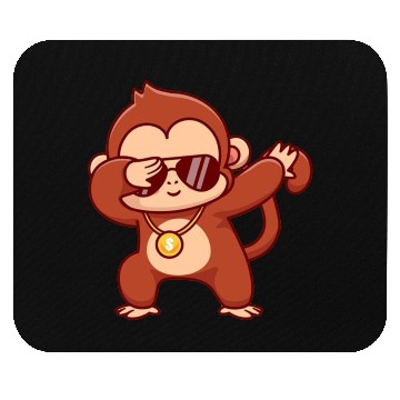 Discover Cool monkey dabbing Mouse Pads