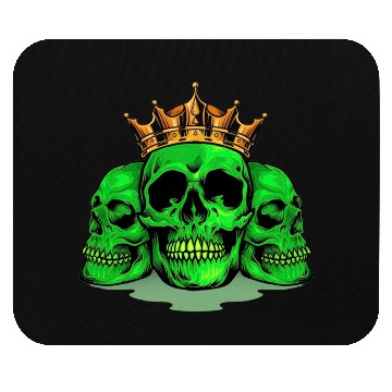 Discover King Family Skull Green Mouse Pads