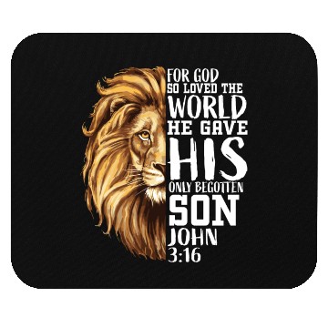 Discover Christian Religious Gifts Men Him Lion Judah Verse Mouse Pads