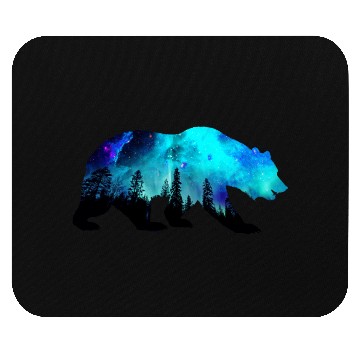 Discover Aurora Galaxy Bear Mouse Pads