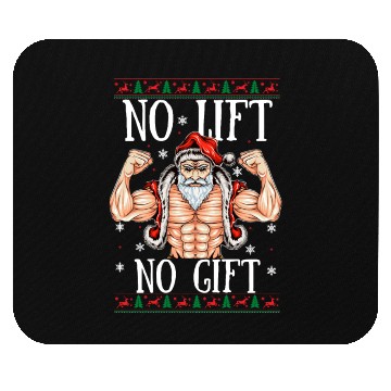 Discover No LIft No Gift Muscular Gym Santa Claus Xmas Mouse Pads