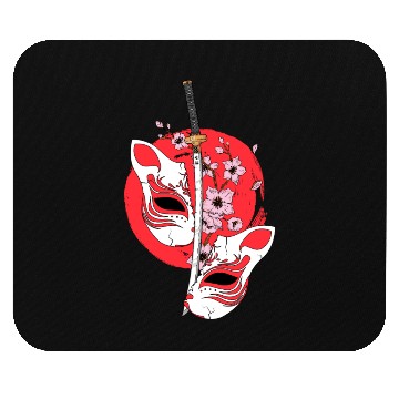 Discover Kitsune mask Japanese sword Katana Japanese Mouse Pads