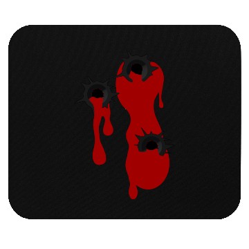 Discover Heart Shot Bullet Hole Gamer Halloween Gangster Mouse Pads