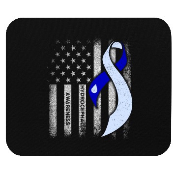 Discover Hydrocephalus Survivor USA Flag Awareness Warrior Mouse Pads