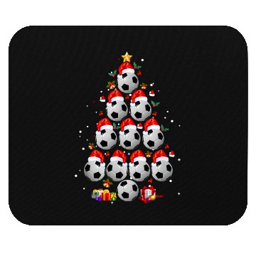Discover Soccer Balls Christmas Tree Mouse Pads