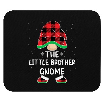 Discover Christmas The Little Brother Gnome Buffalo Plaid Mouse Pads