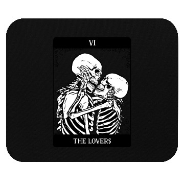 Discover The Lovers Skeleton Tarot Card Mouse Pads