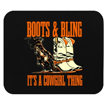 Discover Rodeo Cowgirl Mouse Pads