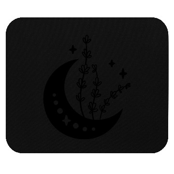 Discover Wild Flower Crescent Moon Mouse Pads
