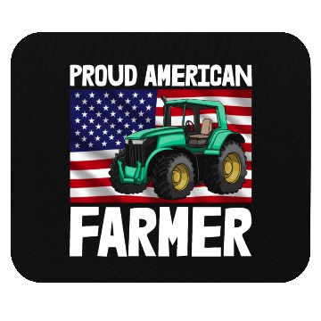 Discover Proud American Farmer Tractor Mouse Pads