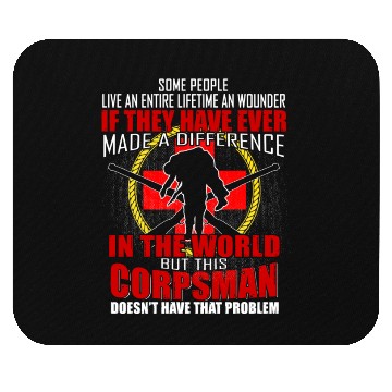 Discover Devil US Navy Corpsman DOC Badass Army Veteran Mouse Pads
