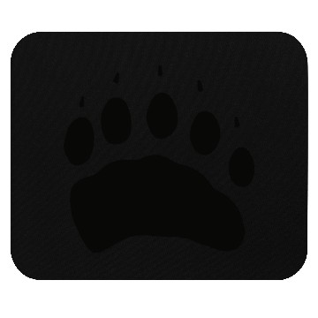 Discover Black Bear Track Mouse Pads