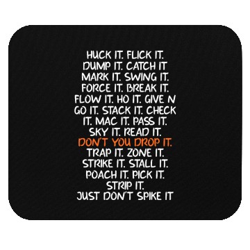 Discover Huck It Flick It Dump It Catch It Ultimate Frisbee Mouse Pads