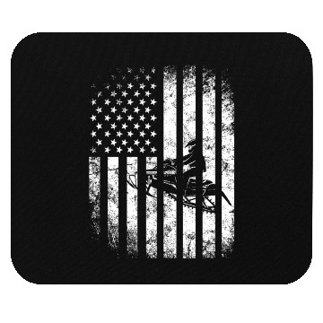 Discover American Flag Snowmobile Riding Gift Mouse Pads