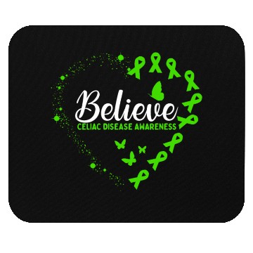 Discover Green Butterfly Celiac Disease Awareness Mouse Pads