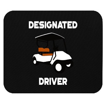 Discover Designated Driver Mouse Pads Funny Golf Cart Golfers