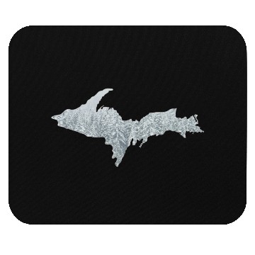 Discover Upper Peninsula Snow 906 Yooper Mouse Pads