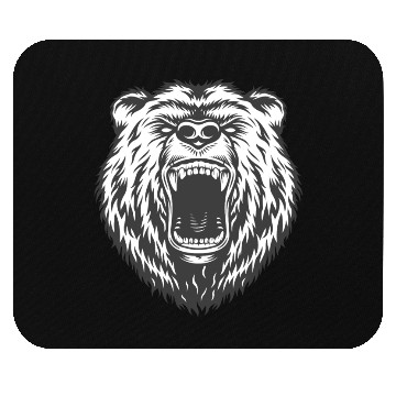 Discover Black bear head polygon geometric Mouse Pads