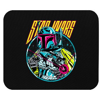 Discover Star Wars Boba Fett Neon Blaster Vintage Graphic Mouse Pads