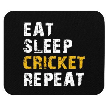 Discover eat sleep cricket Mouse Pads