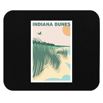 Discover Grass Sunset Indiana Dunes Poster Mouse Pads