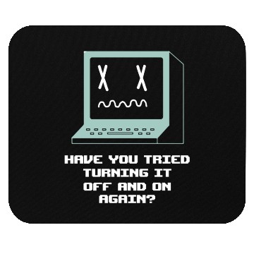 Discover Computer Restart Geek Pun Apparel Mouse Pads