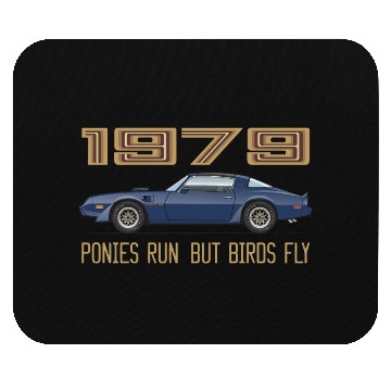 Discover Birds Fly Nocturne Blue w Gold Graphics Mouse Pads